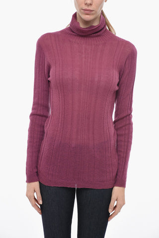 Maglia a Collo Alto in Lana Alpaca