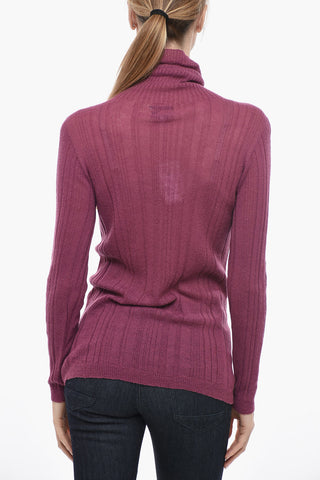 Maglia a Collo Alto in Lana Alpaca