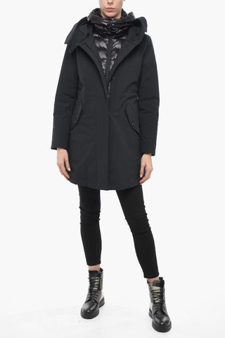MILITARY Long Parka with Internal Puffer Jacket