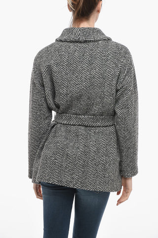 Cappotto WOOLEN Doppiopetto Con Cintura