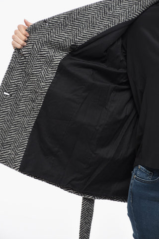 Cappotto WOOLEN Doppiopetto Con Cintura