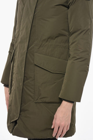 Parka Imbottito MILITARY Con pelliccia sul cappuccio