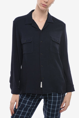 Wool-blended FLUID GAUZE Shirt