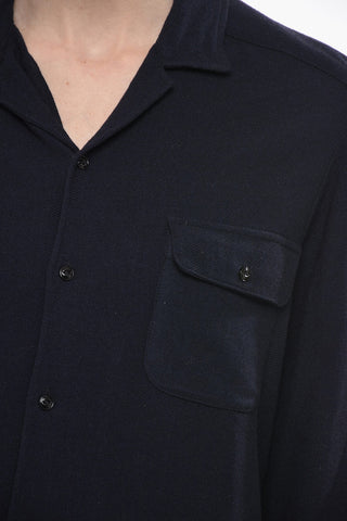 Wool-blended FLUID GAUZE Shirt