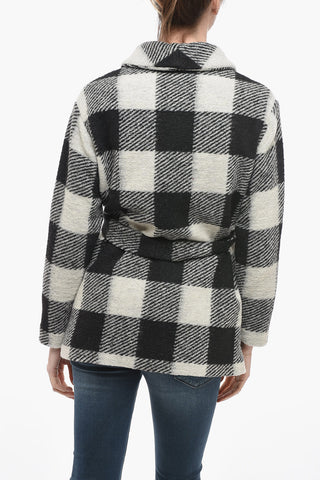 ARCHIVE Zweireihiger Mantel mit Plaid-Check-Muster