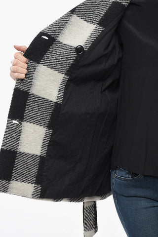ARCHIVE Zweireihiger Mantel mit Plaid-Check-Muster