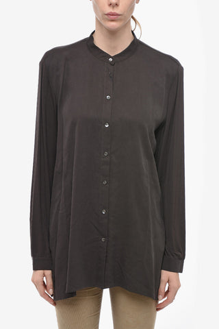 Korean Neckline Long Sleeved Shirt