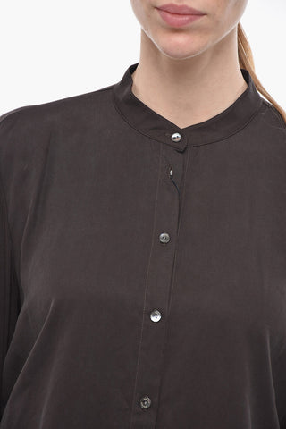 Korean Neckline Long Sleeved Shirt