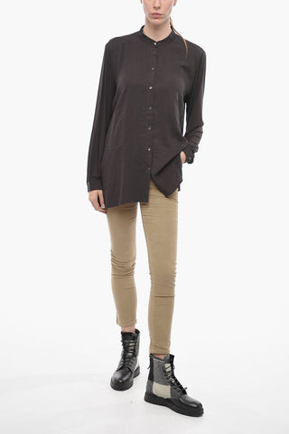 Korean Neckline Long Sleeved Shirt