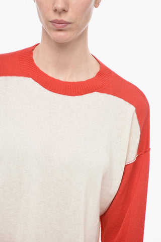 Color Block Crewneck Pullover