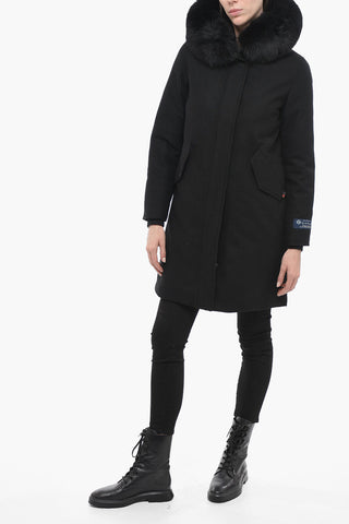 Parka CARNATION in Lana con Pelliccia