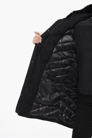 Parka CARNATION in Lana con Pelliccia