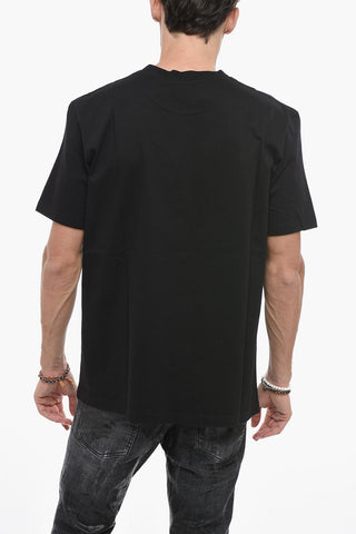 Printed Crewneck  T-shirt with Multicolored Logo