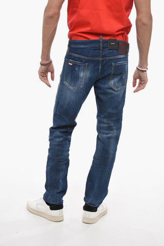 Slim Fit Denims with Distressed Detail