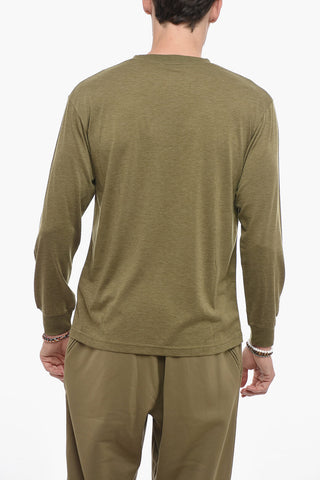 Long Sleeved Crew-neck T-Shirt with Breast Pocket