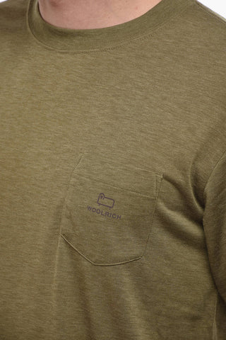 Long Sleeved Crew-neck T-Shirt with Breast Pocket