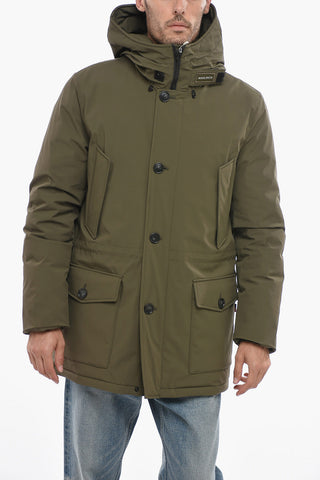 Solid Color ARCTIC Down Jacket with Logoed Buttons