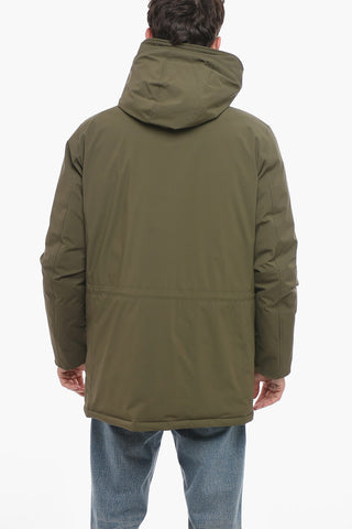 Solid Color ARCTIC Down Jacket with Logoed Buttons