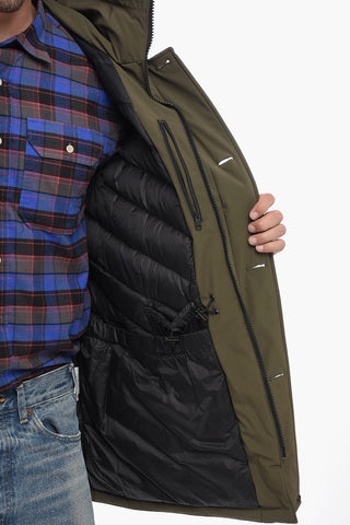 Solid Color ARCTIC Down Jacket with Logoed Buttons