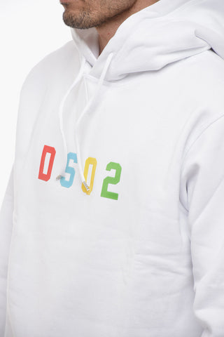 Felpa Hoodie Cool Fit con Logo Gommato