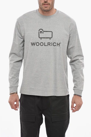 Long Sleeve Crew-neck T-Shirt with Printed Logo