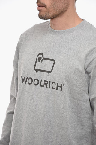 Long Sleeve Crew-neck T-Shirt with Printed Logo