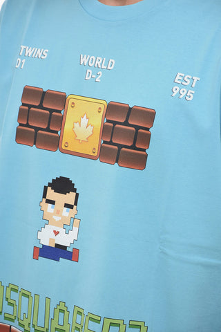 T-Shirt Skater Fit con Stampa Grafica