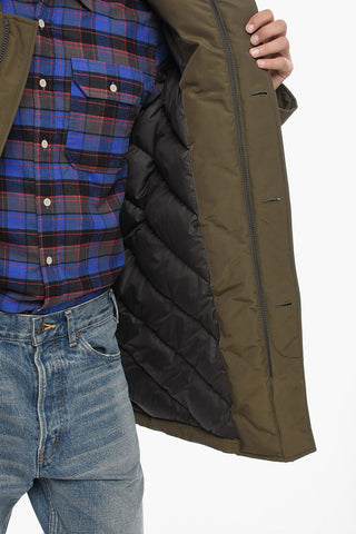 Cotton and Nylon DAYTONA Down Jacket with Real Fur