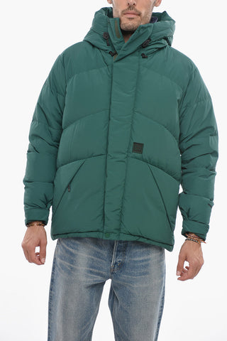 Solid Color GREYLOCK Down Jacket with Hidden Closure
