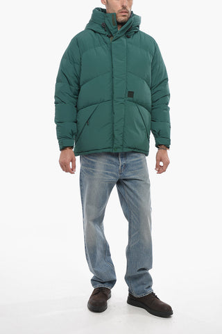 Solid Color GREYLOCK Down Jacket with Hidden Closure