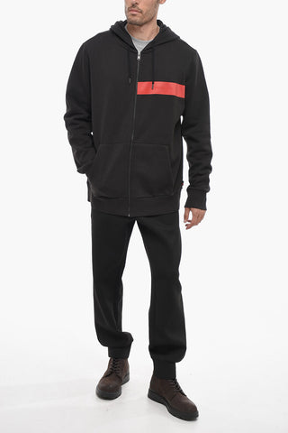 Fleeced Cotton LUXURY Sweatshirt with Contrasting Detail