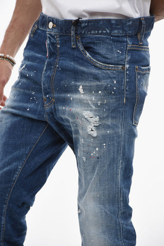Jeans Relax a Cavallo Basso con Dettaglio Distressed