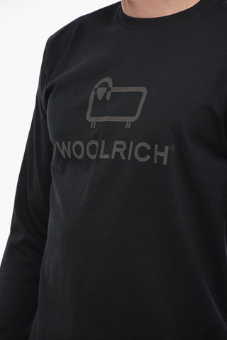 Long Sleeved Crew-neck T-Shirt with Printed Logo