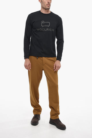 Long Sleeved Crew-neck T-Shirt with Printed Logo