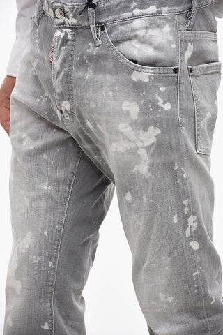 Tapered Fit Cool Guy Denims with Paint Motif