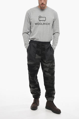 Camouflage Sherpa Pants with Drawstring Waist