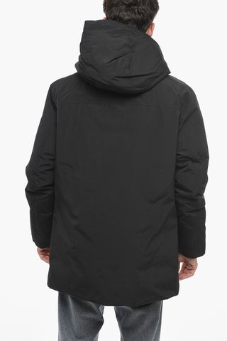 Cotton and Nylon CLEVELAND Down Jacketwith Hidden Closure