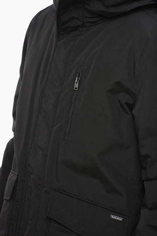 Cotton and Nylon CLEVELAND Down Jacketwith Hidden Closure