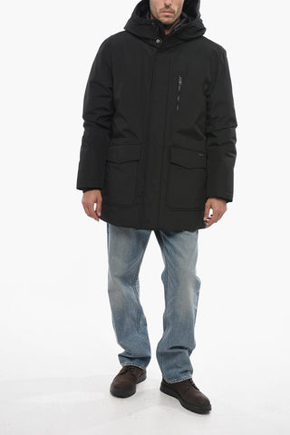 Cotton and Nylon CLEVELAND Down Jacketwith Hidden Closure
