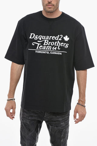 Loose Fit T-Shirt BROTHERS TEAM mit Logodruck