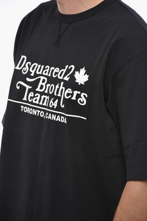 Loose Fit T-Shirt BROTHERS TEAM with Logo Print