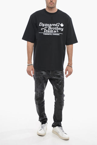 Loose Fit T-Shirt BROTHERS TEAM mit Logodruck