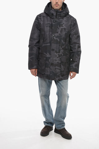 Camouflage GTX Utility Down Jacket with Hood