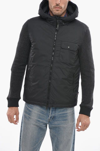 Piumino Utility con Maniche in Maglia