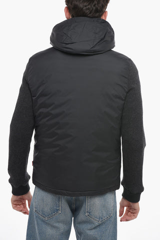 Piumino Utility con Maniche in Maglia