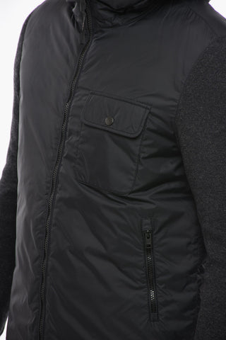Piumino Utility con Maniche in Maglia