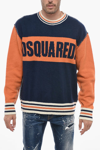 Wool COLLEGE Sweater with Striped Pattern