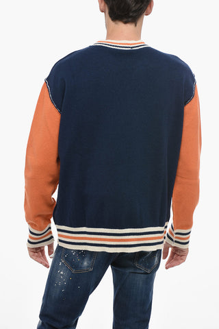 Wool COLLEGE Sweater with Striped Pattern
