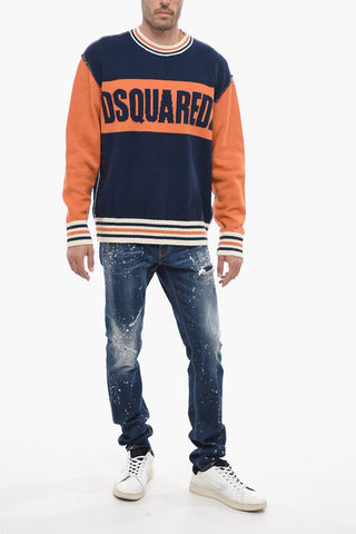 Wool COLLEGE Sweater with Striped Pattern