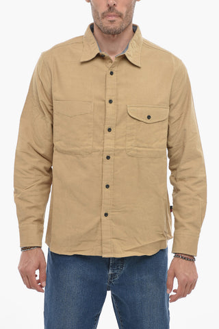 Camicia in Tinta Unita con Doppio Taschino